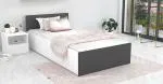 Posteľ PANAMA KLASIK 90x200 + rošt BIELA-SIVÁ