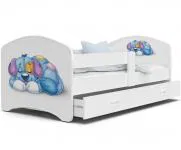 Rozprávková posteľ LUCKY 160x80 Biela PSÍK 11L