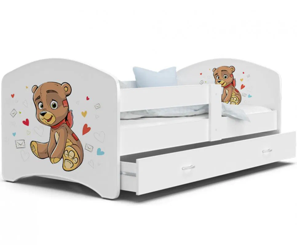 Rozprávková posteľ LUCKY 160x80 Biela MACKO 13L