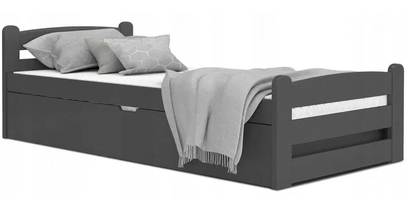 Posteľ DAVID 90x200 SIVÁ