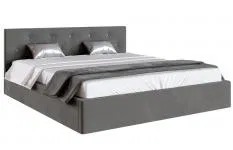 Čalúnená posteľ CRYSTAL grafit 90x200 s kovovým roštom