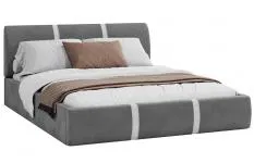 Čalúnená posteľ PLATINUM grafit biela 160x200 Trinity s dreveným roštom