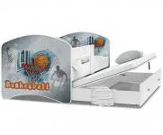 Detská posteľ LUCKY P2 200x90 s prístelkou BASKETBALL