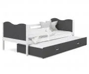 Detská posteľ MAX P2 80x190 cm BIELA-SIVÁ