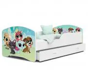 Detská posteľ IGOR Šteniatka 80x140 cm BIELA