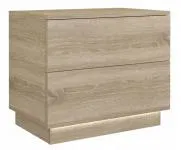 Moderný nočný stolík s LED osvetlením SELA S2 DUB SONOMA