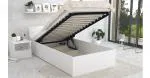 Jednolôžková posteľ PANAMA 90x200 so zdvižným roštom BIELA