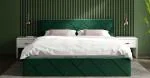 Čalúnená posteľ CARO 180x200 s kovovým zdvižným roštom ZELENÁ