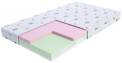 Penový matrac detská MILETO ALOE VERA 90x190cm s pamäťovou penou 10cm