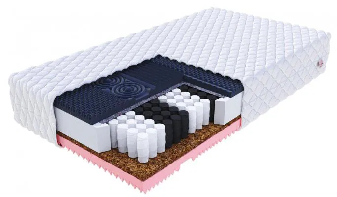 Taštičkový matrac GINASO JERSEY 80x200cm s kokosom 22cm