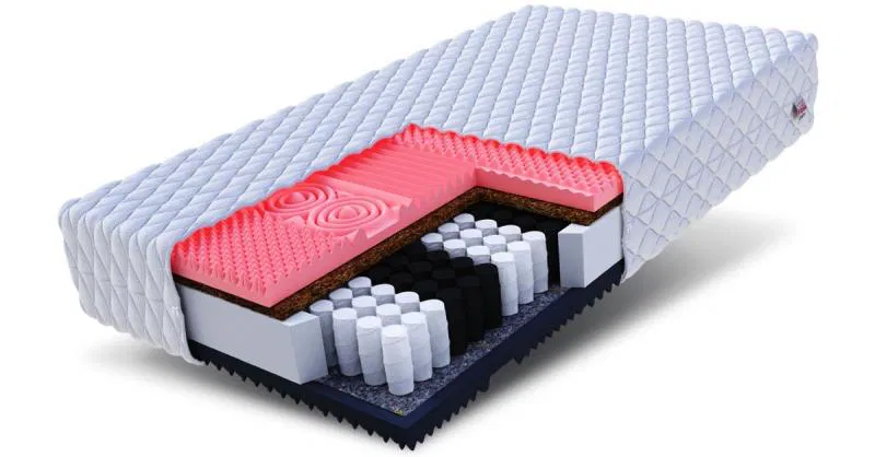 Taštičkový matrac GINASO JERSEY 80x200cm s kokosom 22cm