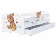 Detská posteľ LUKI so šuplíkom BILA 160x80cm vzor MACKO 13L