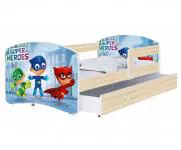 Detská posteľ LUKI so šuplíkom SONOMA 160x80cm vzor SUPERHEROES 54L
