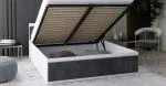 Manželská posteľ PANAMA T 140x200 so zdvíhacím roštom TMAVO SIVÁ
