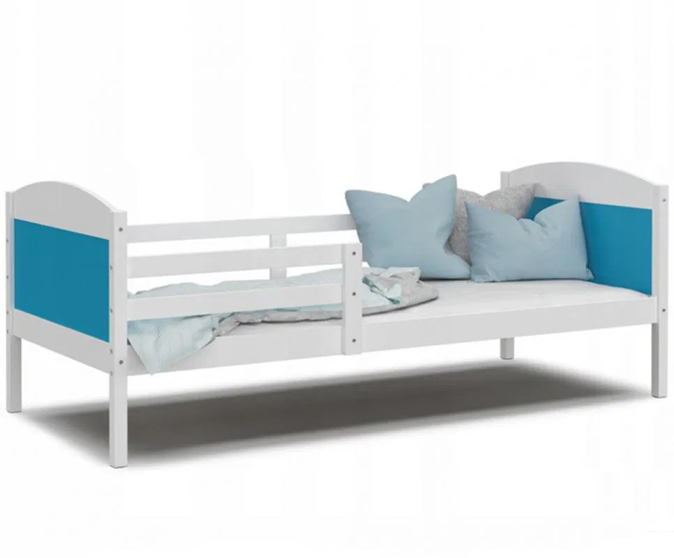 Detská posteľ MATYAS P bez šuplíka 80x190 cm BIELA-MODRÁ