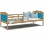 Detská posteľ MATYAS P bez šuplíka 90x200 cm BOROVICA-MODRÁ