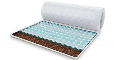 Topper z profilovanej peny Ravine Blue s kokosom 80x200cm 5cm