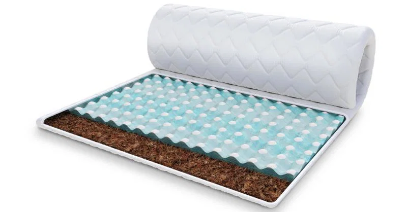 Topper z profilovanej peny Ravine Blue s kokosom 140x200cm 5cm