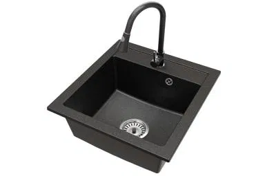 Granitový drez BIG DON + batéria TARU ČIERNA ŽULA 52 x 49 x 21cm