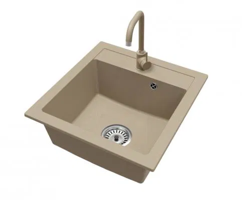 Granitový drez BIG DON + batéria MOVE BÉŽOVÁ 52 x 49 x 21cm