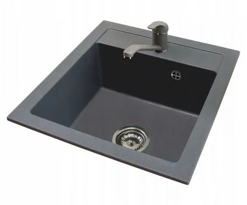 Granitový drez BIG DON + batéria ROX ŠEDÁ 52 x 49 x 21cm