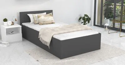 Posteľ PANAMA KLASIK 90x200 + rošt sivá