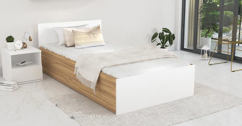 Posteľ PANAMA KLASIK 90x200 + rošt DUB-BIELA