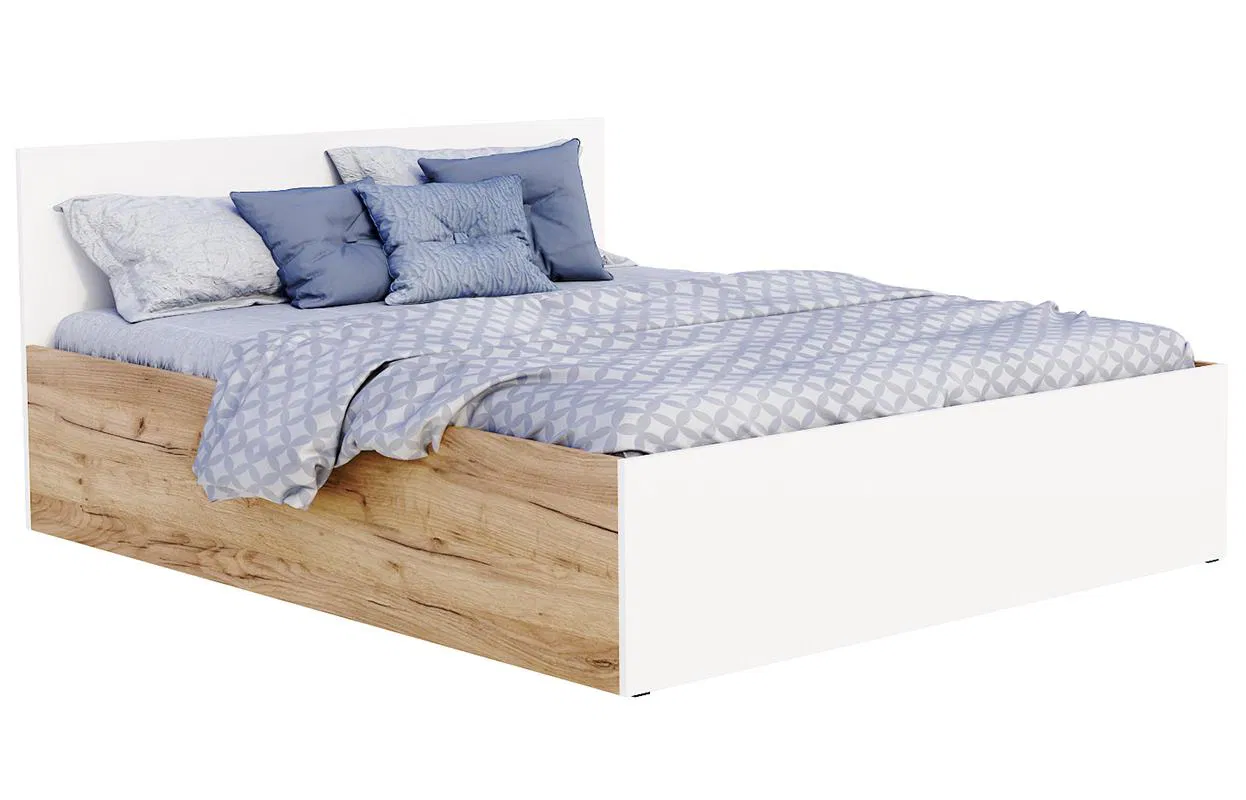 Manželská posteľ PANAMA KLASIK 180x200 + rošt DUB-BIELA