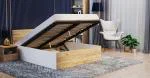 Posteľ PANAMA 120x200 so zdvíhacím dreveným roštom BIELA DUB