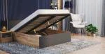 Posteľ PANAMA 120x200 so zdvíhacím dreveným roštom DUB SIVÁ