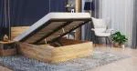 Manželská posteľ PANAMA 140x200 so zdvíhacím dreveným roštom DUB ARTISAN