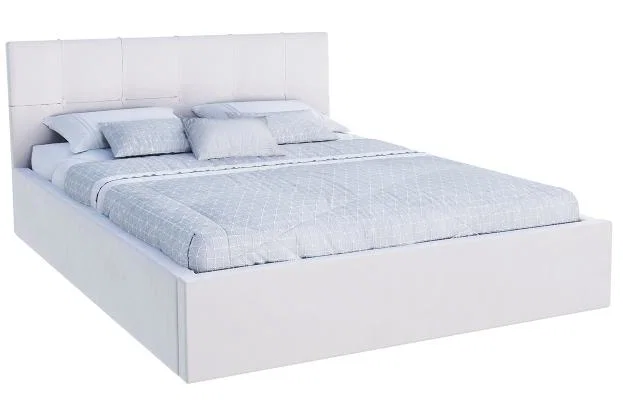 Čalúnená posteľ 120x200 cm VEGAS VELUR BIELA