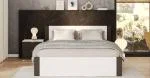Posteľ 90x200 cm BOSTON BIELA - SIVÁ