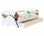 Detská posteľ LUKI so šuplíkom SONOMA 160x80cm vzor FUTBAL