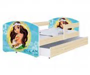 Detská posteľ LUKI so šuplíkom DUB SONOMA 160x80 vzor OCEAN PRINCESS