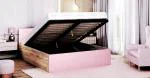 Manželská posteľ PANAMA 140x200 so zdvíhacím dreveným roštom RUŽOVÁ DUB