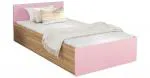 Posteľ PANAMA KLASIK 90x200 + rošt RUŽOVÁ-DUB