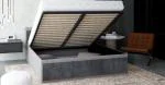 Manželská posteľ PANAMA T 140x200 so zdvíhacím kovovým roštom SIVÁ