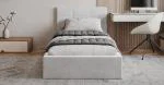 Čalúnená posteľ RINO 90x200 cm s roštom biela