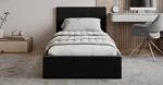 Čalúnená posteľ RINO 90x200 cm s roštom čierna