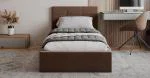 Čalúnená posteľ RINO 90x200 cm s roštom hnedá