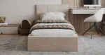 Čalúnená posteľ RINO 90x200 cm s roštom krémová