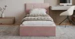 Čalúnená posteľ RINO 90x200 cm s roštom svetlo ružová