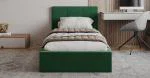 Čalúnená posteľ RINO 90x200 cm s roštom zelená