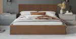 Čalúnená posteľ RINO 120x200 cm s roštom hnedá