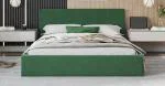 Čalúnená posteľ RINO 120x200 cm s roštom zelená