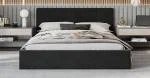 Čalúnená posteľ RINO 140x200 cm s roštom čierna