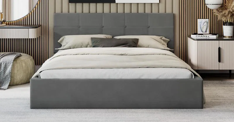 Čalúnená posteľ RINO 140x200 cm s roštom grafit