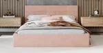 Čalúnená posteľ RINO 180x200 cm s roštom svetlo ružová