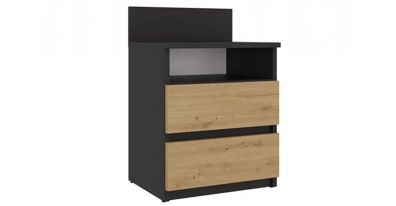 Nočný stolík MALWA M1 DUB ARTISAN/ŠEDÁ